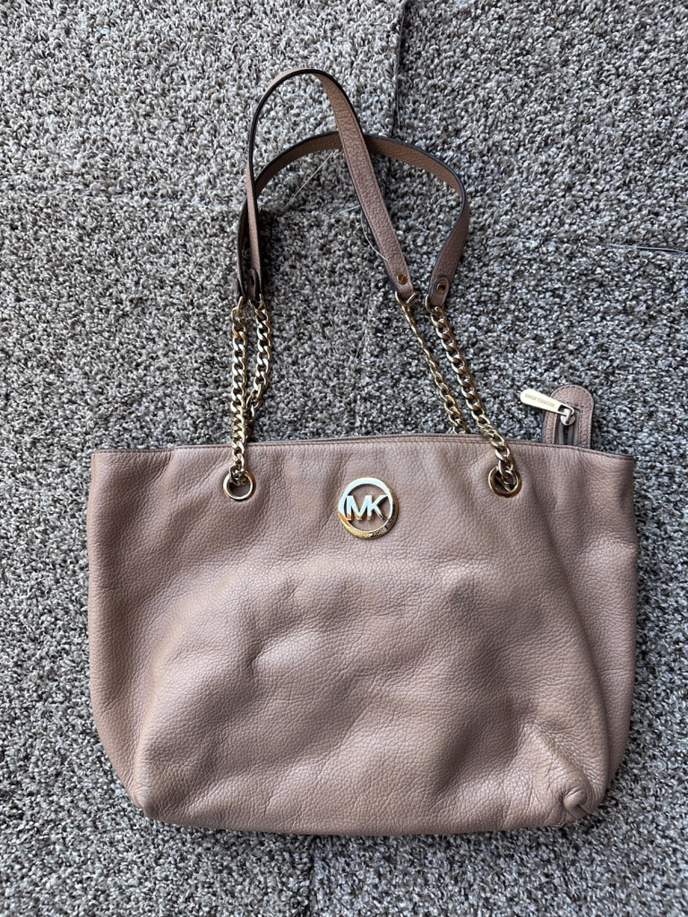 Michael Kors Pebbled Leather Chain-Strap Tote